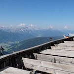Die Panoramaterrasse der Bonner Hütte