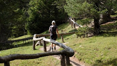 Da Ortisei un sentiero escursionistico ben tracciato conduce al rifugio malga Brogles