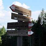 Von der Welschellener Alm liegt der Col da Lech etwa 40' entfernt