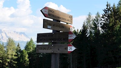 Von der Welschellener Alm liegt der Col da Lech etwa 40' entfernt