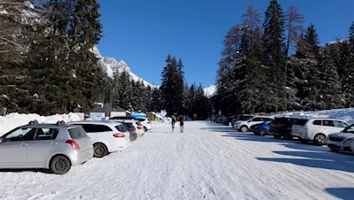 Parkplatz am Biathlonzentrum