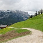 Im Hintergrund erhebt sich die Ghardenaciahochfläche