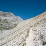 Durch ein Geröllfeld auf das Antoniusjoch