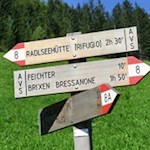 Die Gehzeit zur Radlseehütte ist mit 2h30' ausgeschildert