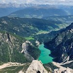Blick auf den Pragser Wildsee vom Seekofel