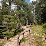 Auf dem liebevoll angelegten Weg Nr. 5 zurück nach St. Ulrich