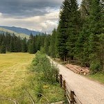Auf dem breiten Wanderweg zurück nach Innichen