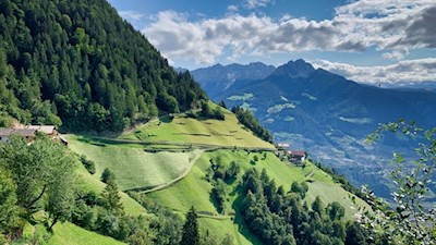 Die Muthöfe wurden in steiler Hanglage erbaut
