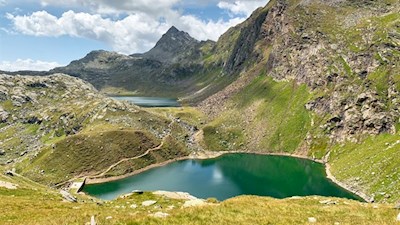 Spronser Seen mit dem Tschigat im Hintergrund