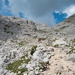 Anstieg auf dem Dolomiten-Höhenweg Nr. 1 