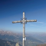 Das schlichte Gipfelkreuz der Jaufenspitze