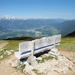 Aussichtsbank auf dem Astjoch