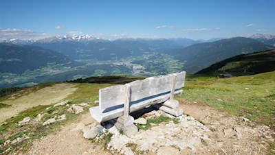 Aussichtsbank auf dem Astjoch