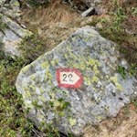 Der Weg auf die Eidechsspitze folgt der Markierung Nr. 22