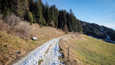 Am Beginn des Wanderweges