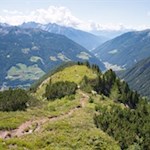 Rückwärtsgewandter Blick auf den Aufstiegsweg