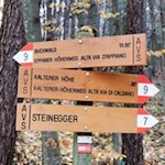 Am Parkplatz in Matschatsch zweigt der Weg Nr. 9 ab