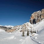 Die Wanderung zur Faneshütte führt durch eine bezaubernde Winterlandschaft