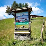 Die Contrin Schwaige heißt ihre Gäste willkommen