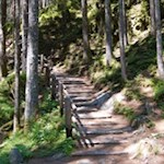 Sanft steigt der Weg zum dritten Reinbachfall an