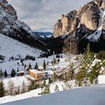 Rückwärtsgewandter Blick auf das nunmehr tiefer liegende Pederü