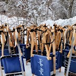 Rodeln können beim Hofer Alpl ausgeliehen werden