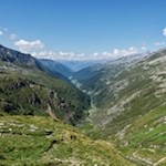 Ausblick von der Birnlückenhütte auf das Ahrntal