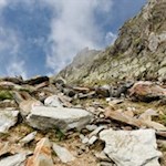 Über schiefrige Platten auf die Hochgrubbachspitze