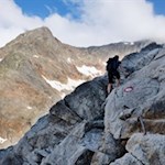 Sentiero attrezzato verso il rifugio Bicchiere