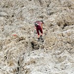 Seilgesicherte Passage auf dem Weg zur Santnerpasshütte