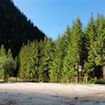 Wanderparkplatz am Eingang des Langentals