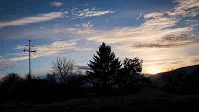 Abendstimmung am Lajener Wetterkreuz