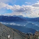 Blick auf das winterliche Pustertal