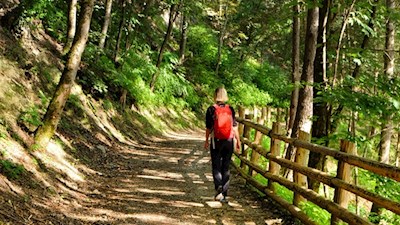 Auf dem sanft verlaufenden Lüsner Kreuzweg