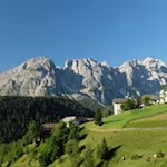 Campill mit dem Piz Duleda im Hintergrund