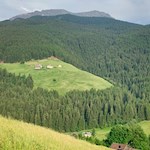 Vor der Kulisse der Sarner Scharte zurück nach Astfeld