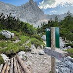 La via del ritorno dal lago Sorapis è la stessa dell'andata