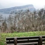 The striking Monte Brione comes into view again and again