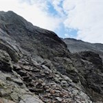 Der schrofige Anstieg auf die Jakobsspitze