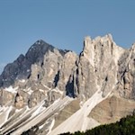 Blick auf den Tullen, die höchste Erhebung der Aferer Geisler