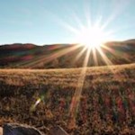 Von der Herbstsonne in spektakuläres Licht getaucht, die Villanderer Alm