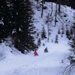 Abfahrt von der Fane Alm