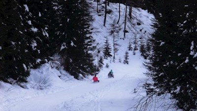 Abfahrt von der Fane Alm