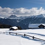 Dolomitenpanorama auf der Rodenecker Alm