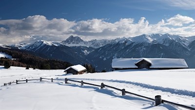 Dolomitenpanorama auf der Rodenecker Alm