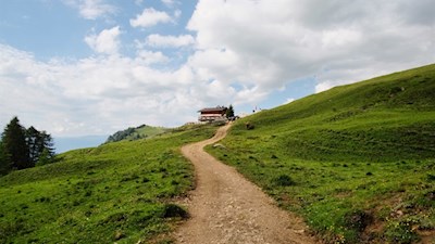 Die Saltnerhütte auf der Seiser Alm