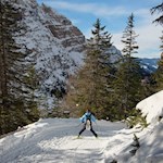 Die Abfahrt von der Senneshütte erfreut sich auch bei Skitourengehern großer Beliebtheit