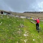 The stone mountain huts of malga Stivo