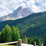 Ausblick auf den Peitlerkofel von der Pecolhütte