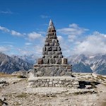 The Carducci pyramid commemorates the former winner of the nobel Prize for literature